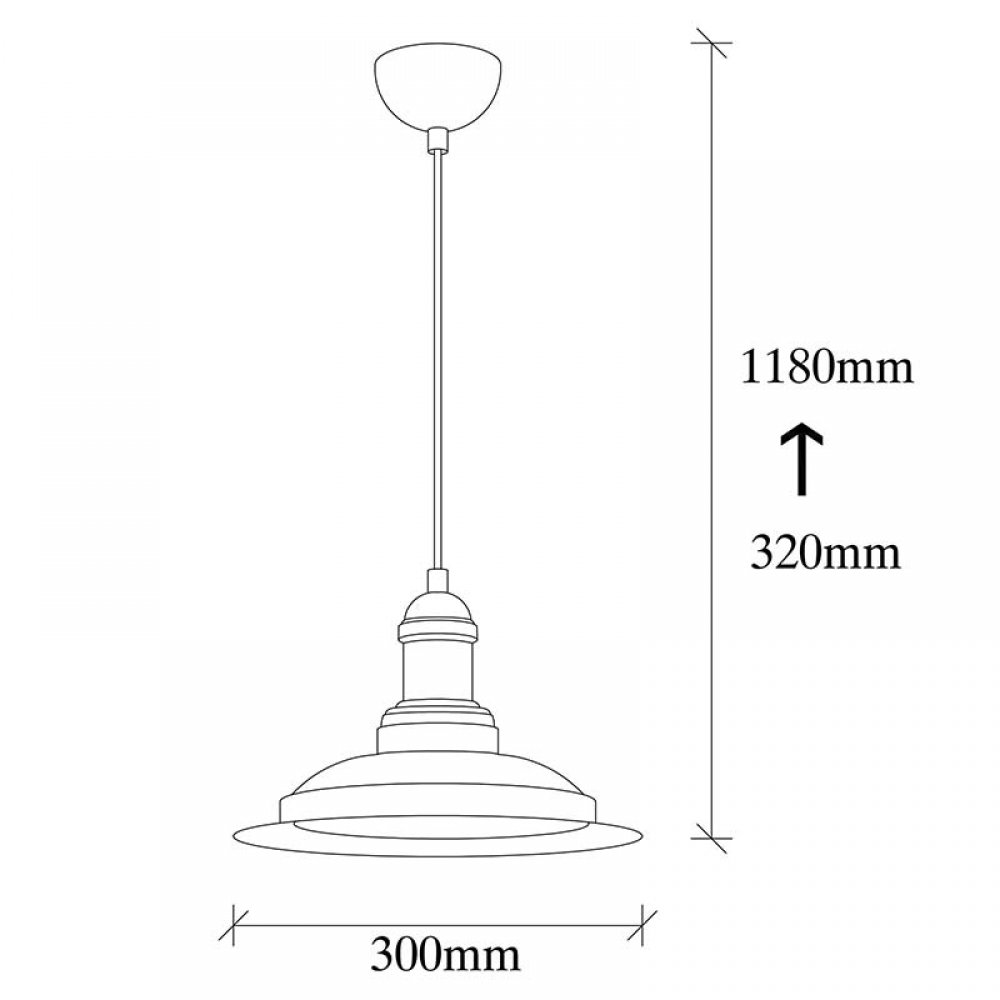 Φωτιστικό μονόφωτο σε χρώμα μαύρο-χρύσο Φ30x118