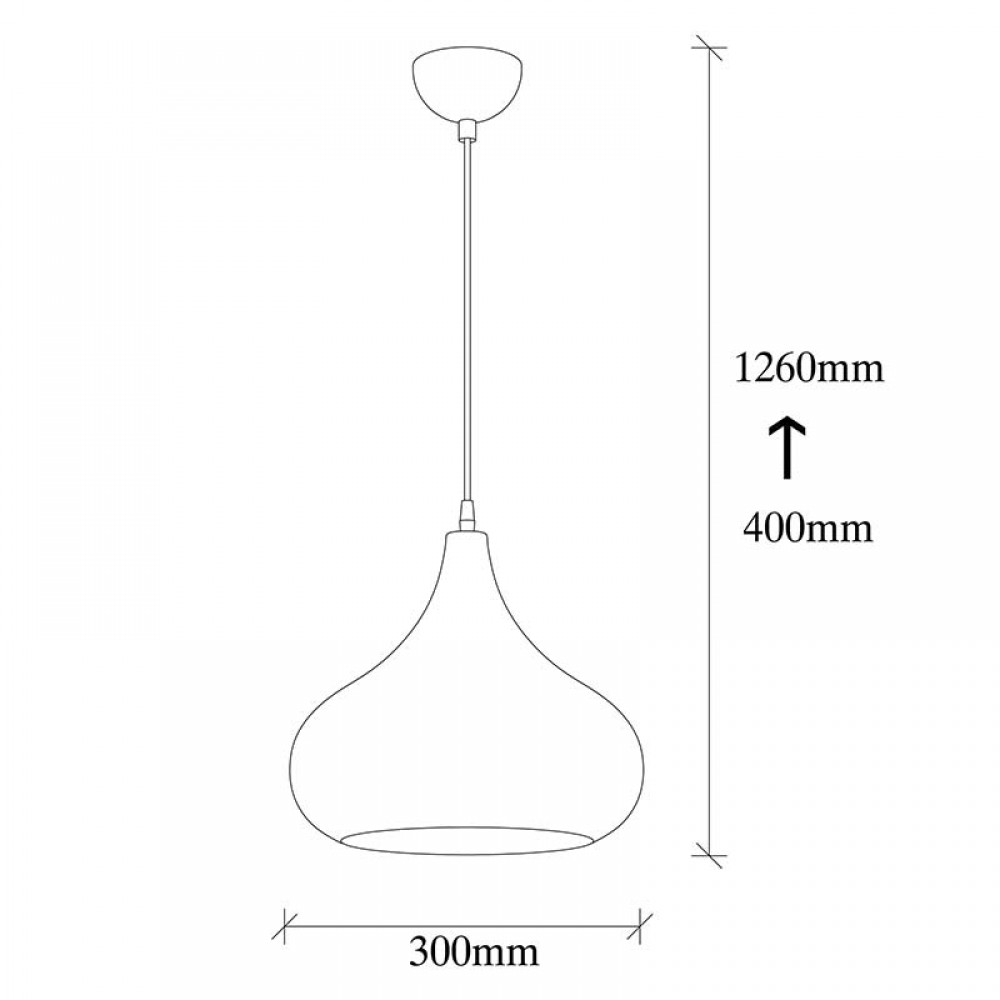 Φωτιστικό μονόφωτο σε χρώμα μαύρο-χρύσο Φ30x126
