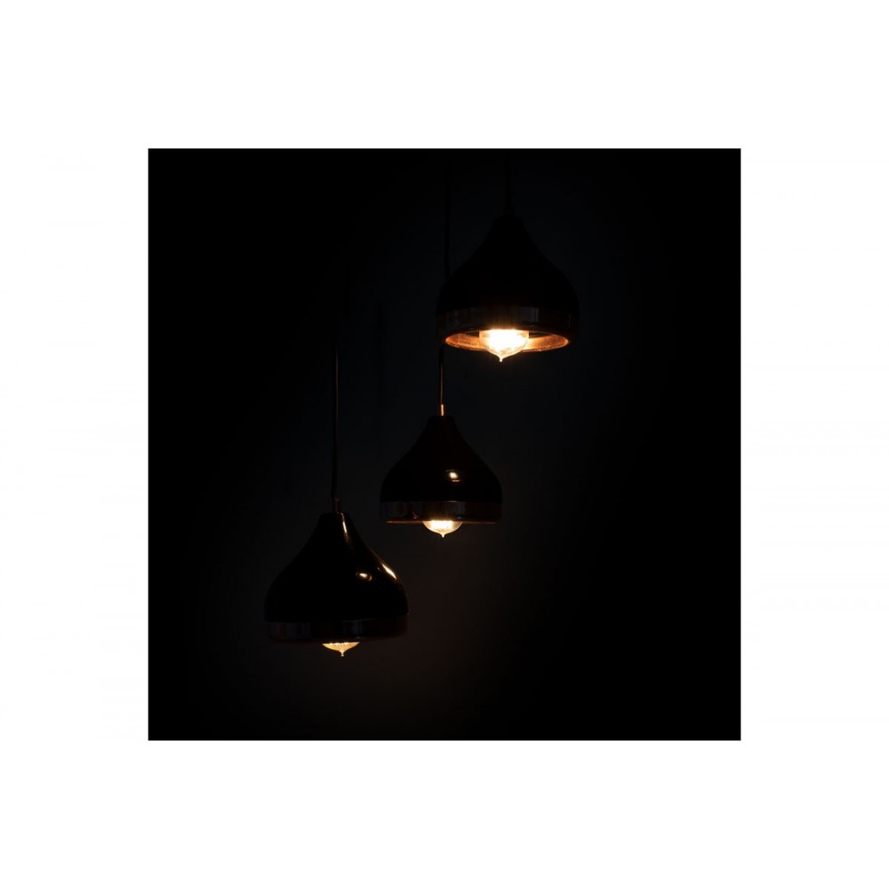 Φωτιστικό οροφής τρίφωτο "ELPRECIOUS"  από μέταλλο σε χρώμα μαύρο/χρυσό Φ54x174