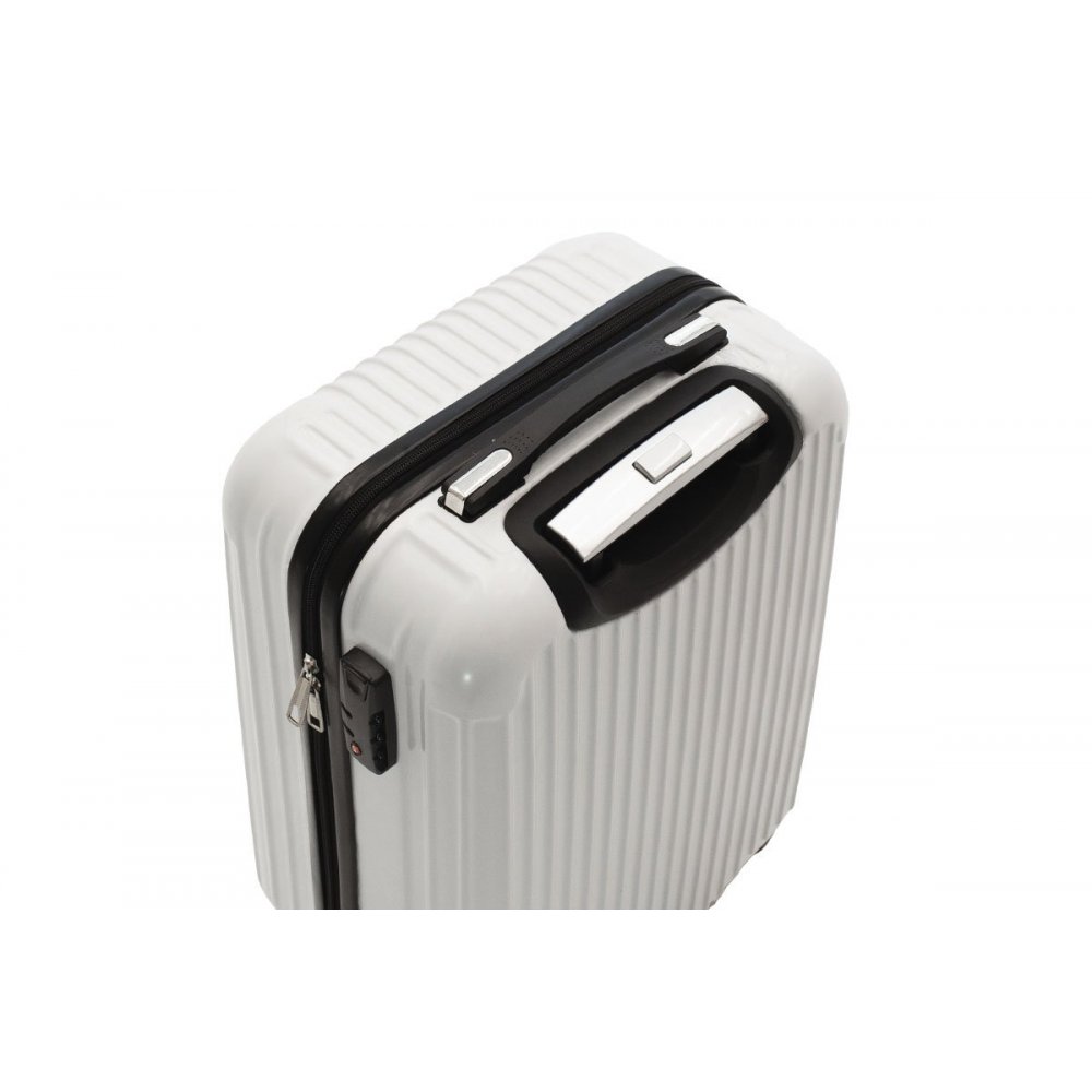 Βαλίτσα καμπίνας "LIDO" με σκληρό περίβλημα σε χρώμα λευκό 35x23x56