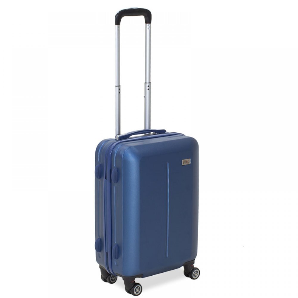 Βαλίτσα καμπίνας "LINE" με ρόδες σκληρή από ABS σε χρώμα μπλε 40x22x55