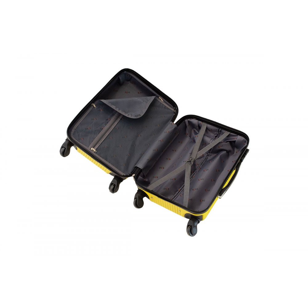Βαλίτσα καμπίνας "POLAR" με σκληρό περίβλημα σε χρώμα κίτρινο 38x22,5x57