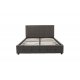 Κρεβάτι διπλό "ROI" με αποθηκευτικό χώρο από ύφασμα σε χρώμα ανθρακί 160x200