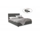 Κρεβάτι διπλό "ROI" με αποθηκευτικό χώρο από ύφασμα σε χρώμα ανθρακί 160x200