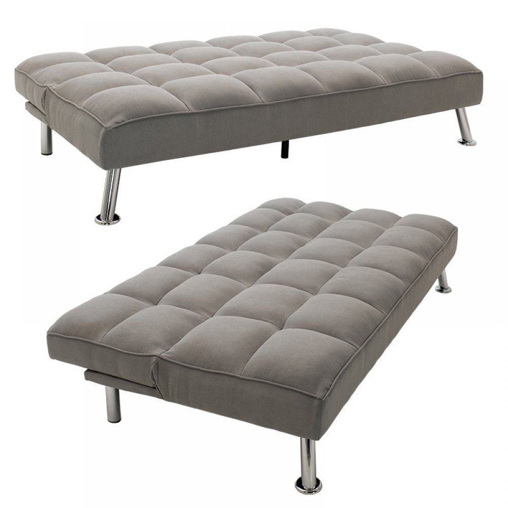 Καναπές-κρεβάτι "REBEL" υφασμάτινος σε χρώμα γκρι ανοιχτό 189x92x82