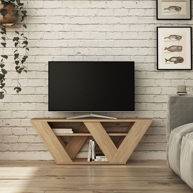 Έπιπλο τηλεόρασης "PIPRALLA" σε χρώμα φυσικό 110x40x30