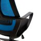 Καρέκλα γραφείου διευθυντή "MAESTRO" με ύφασμα mesh χρώμα μαύρο-μπλε 63x62x97/105