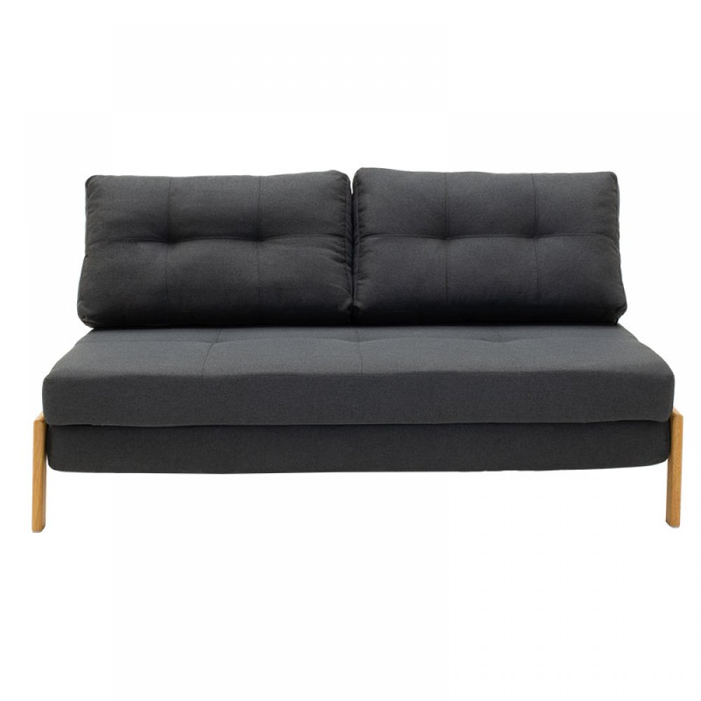 Καναπές-κρεβάτι "FANCY" διθέσιος υφασμάτινος σε χρώμα ανθρακί 150x92x77