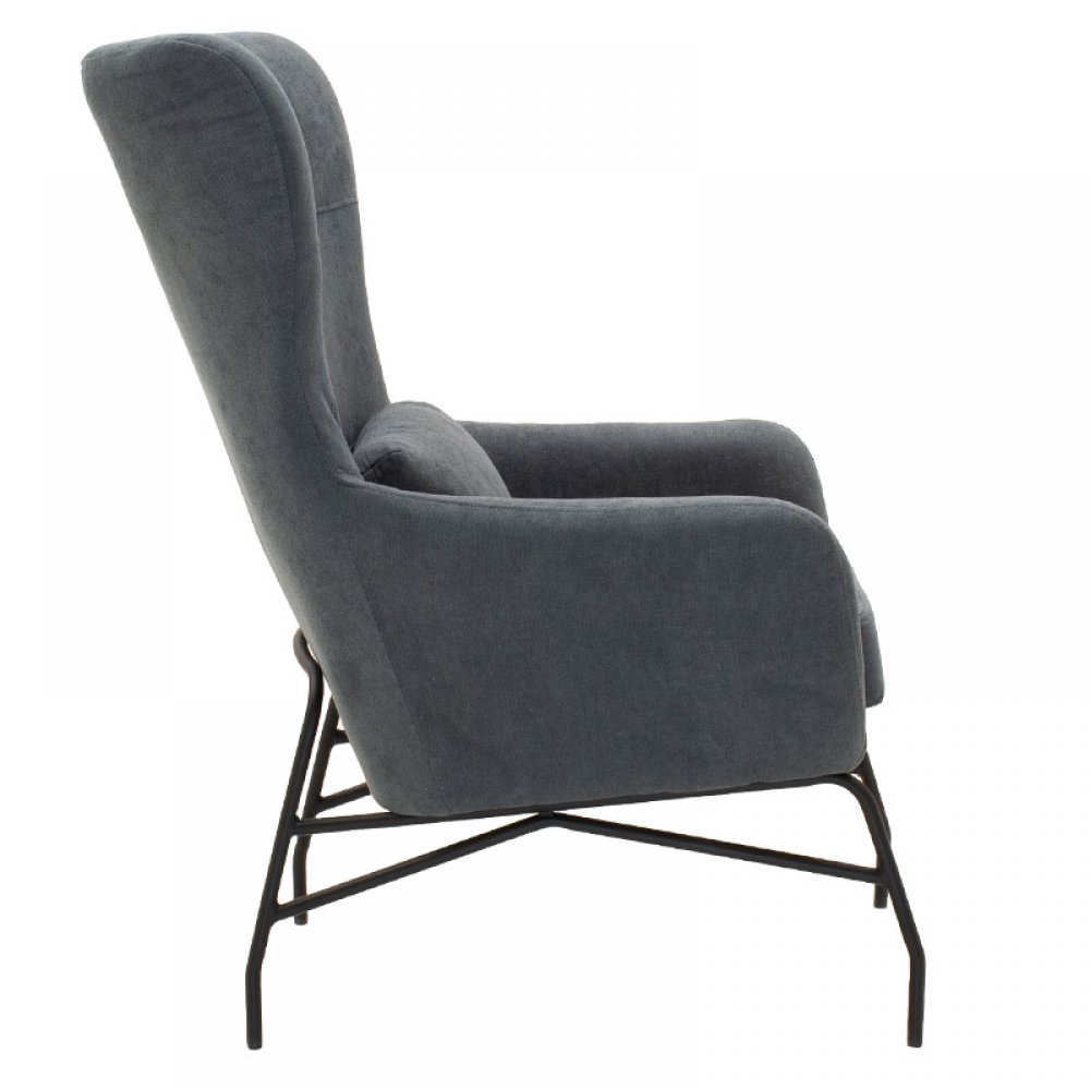 Πολυθρόνα-μπερζέρα "RIMBO" υφασμάτινη σε χρώμα γκρι 66x81x102