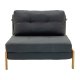 Πολυθρόνα-κρεβάτι "FANCY" υφασμάτινη σε χρώμα ανθρακί 96x92x70