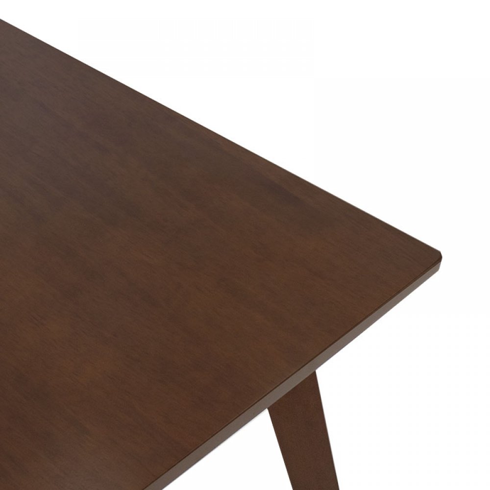 Τραπέζι "BENSON" από MDF με καπλαμά σε χρώμα καρυδί 120x75x75