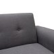 Καναπές-κρεβάτι "CARMELO" τριθέριος με γκρι ύφασμα 214x80x86