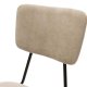 Καρέκλα "TANIA"  μεταλλική-ύφασμα βελούδινο σε χρώμα μαύρο-μπεζ 43x53x84
