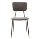 Καρέκλα "TANIA"  μεταλλική-ύφασμα βελούδινο σε χρώμα μαύρο-ανθρακί 43x53x84