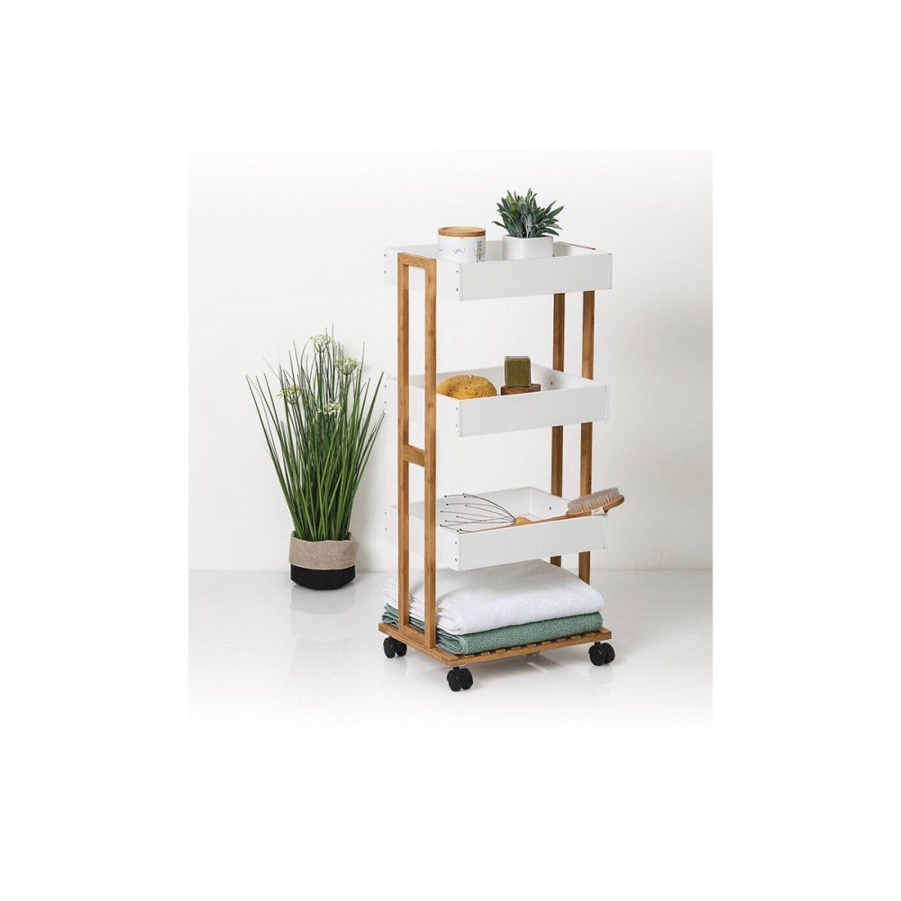 Ραφιέρα επιδαπέδια "IRENE" από ξύλο σε χρώμα φυσικό 41x31x88