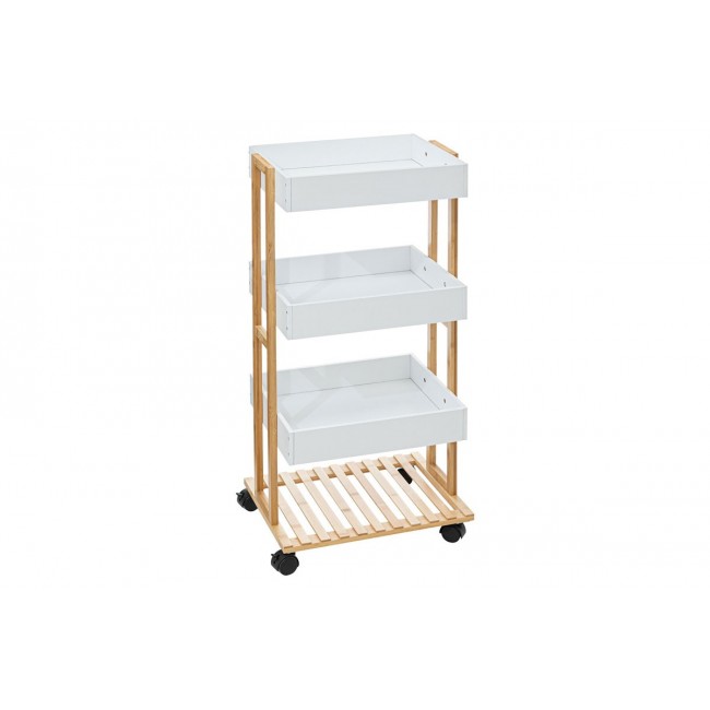 Ραφιέρα επιδαπέδια "IRENE" από ξύλο σε χρώμα φυσικό 41x31x88