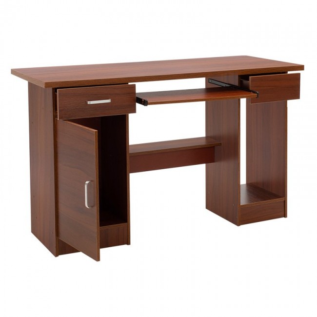 Γραφείο εργασίας "BORN" από MDF χρώμα καρυδί 120x50x73