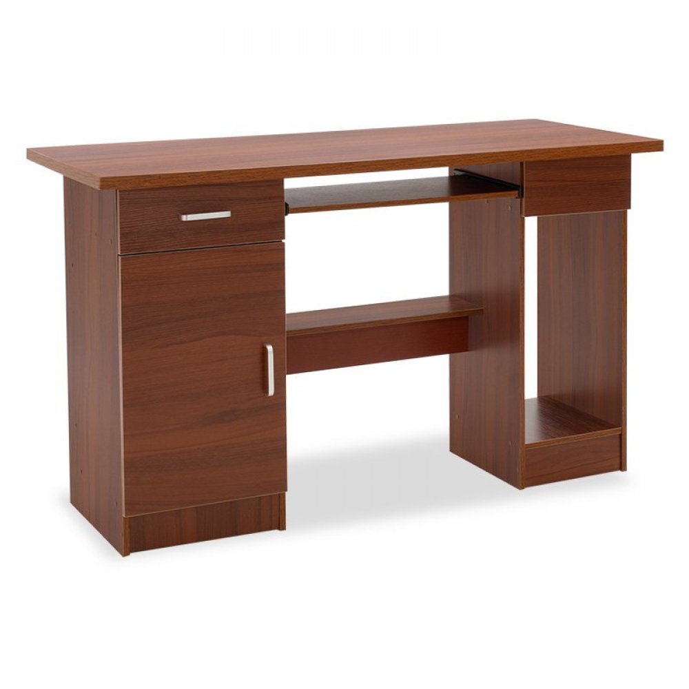 Γραφείο εργασίας "BORN" από MDF χρώμα καρυδί 120x50x73