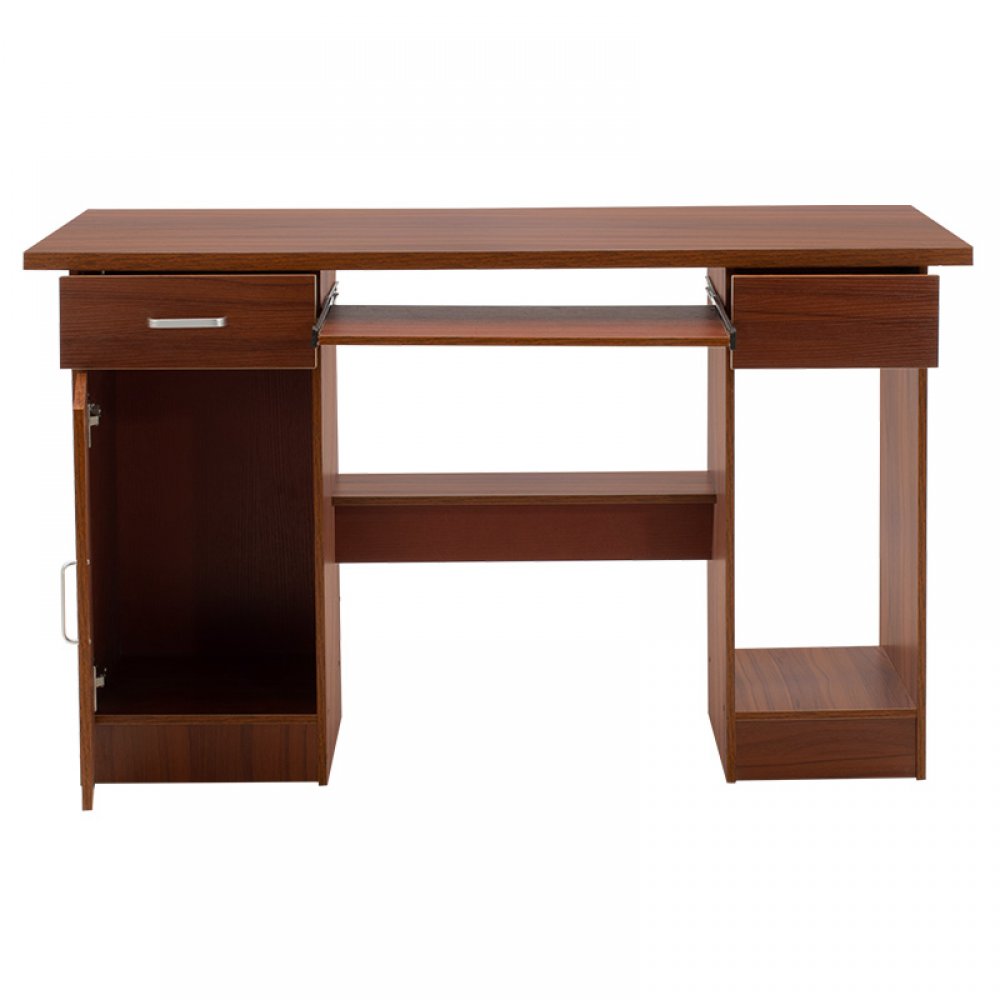 Γραφείο εργασίας "BORN" από MDF χρώμα καρυδί 120x50x73