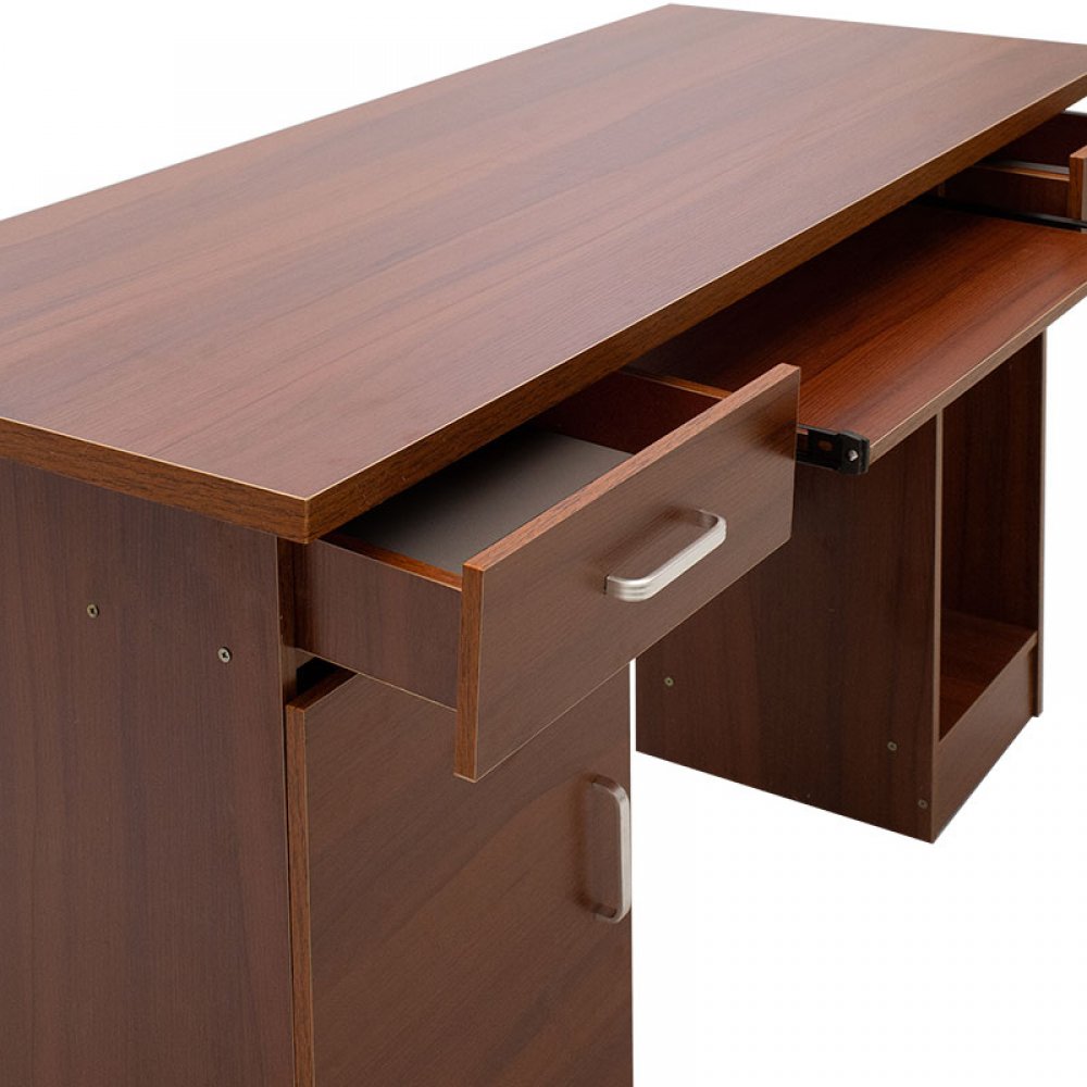 Γραφείο εργασίας "BORN" από MDF χρώμα καρυδί 120x50x73