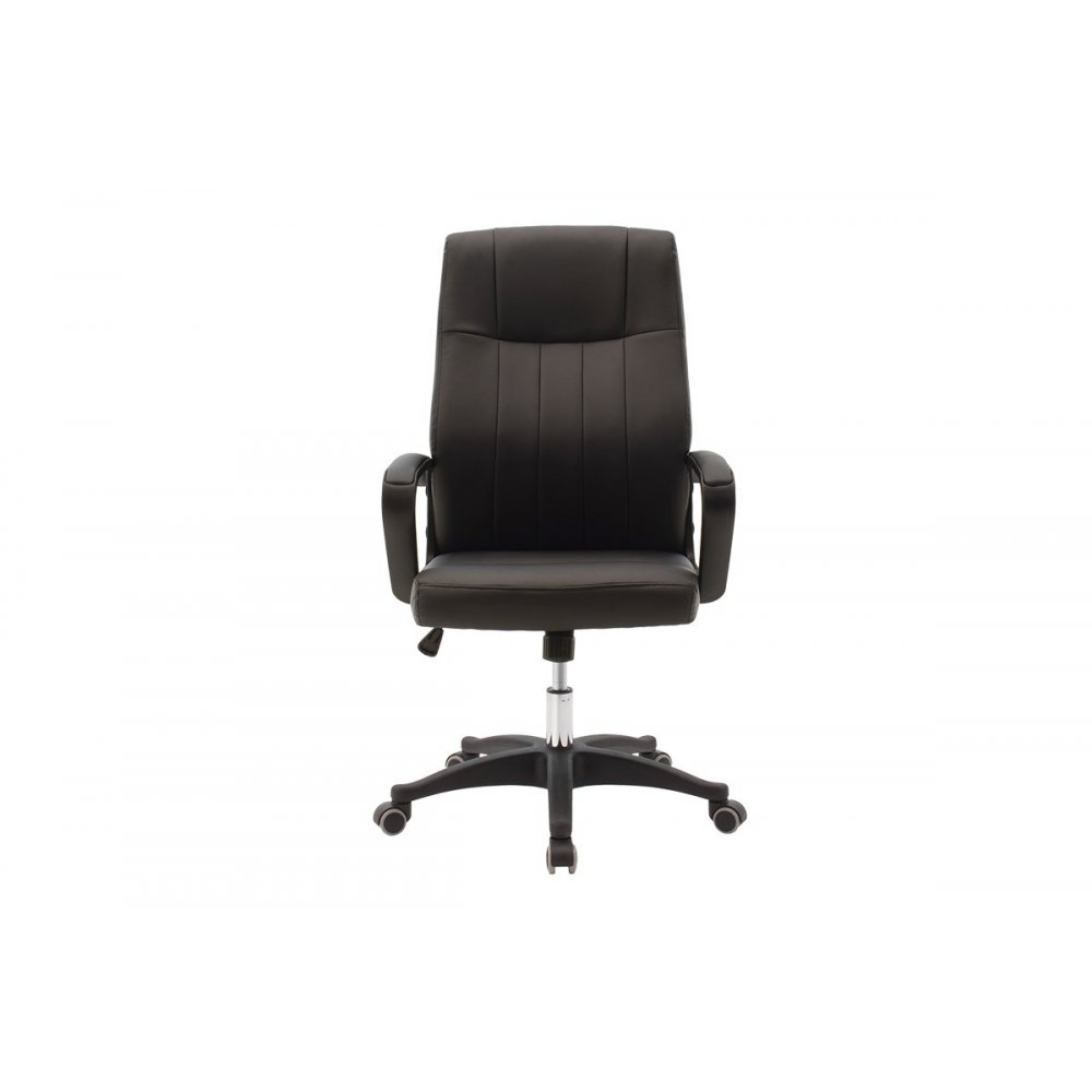 Καρέκλα γραφείου διευθυντή "ROBY" από pu σε χρώμα μαύρο 62x69x102/110