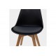 Καρέκλα "Gaston" από πολυπροπυλένιο-PU σε μαύρο χρώμα 48x57x81