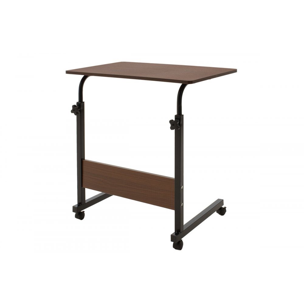 Γραφείο "Piper" αυξομείωση ύψους από MDF-μέταλλο σε καρυδί-μαύρο χρώμα 60x40x69/90