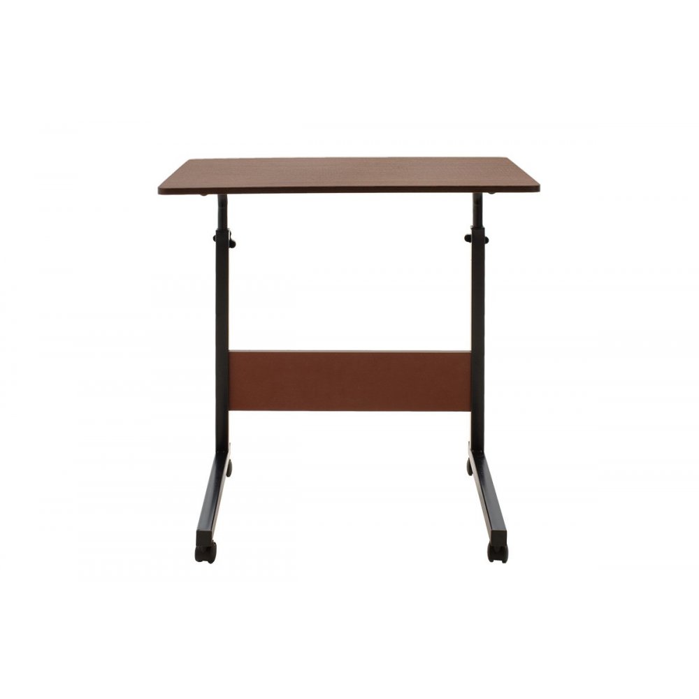 Γραφείο "Piper" αυξομείωση ύψους από MDF-μέταλλο σε καρυδί-μαύρο χρώμα 60x40x69/90