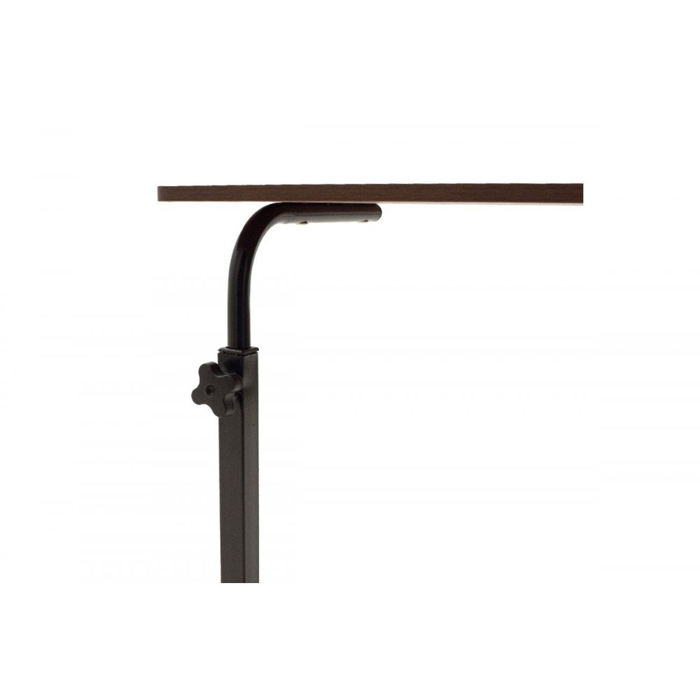 Γραφείο "Piper" αυξομείωση ύψους από MDF-μέταλλο σε καρυδί-μαύρο χρώμα 60x40x69/90