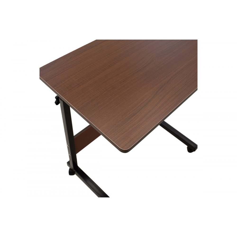 Γραφείο "Piper" αυξομείωση ύψους από MDF-μέταλλο σε καρυδί-μαύρο χρώμα 60x40x69/90