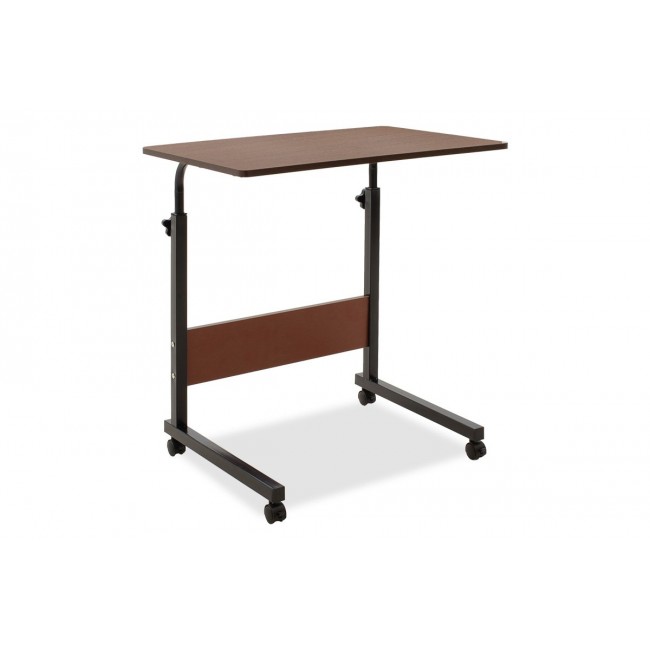 Γραφείο "Piper" αυξομείωση ύψους από MDF-μέταλλο σε καρυδί-μαύρο χρώμα 60x40x69/90