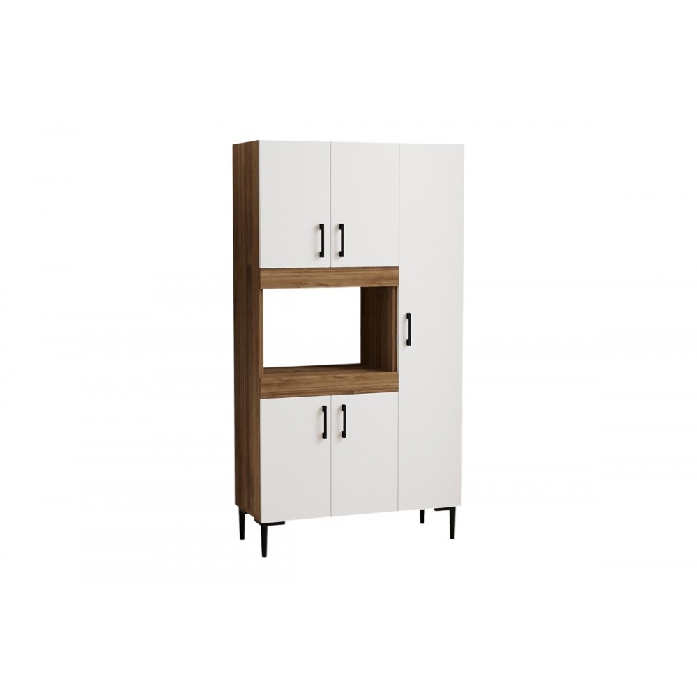 Ντουλάπα κουζίνας "DEFNE" σε χρώμα λευκό/καρυδί 89x37.5x160