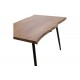 Τραπέζι "NEVE" από MDF-μέταλλο σε καρυδί-μαύρο χρώμα 140x80x75