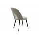 Καρέκλα "JONAH" από μέταλλο-βελούδο σε μαύρο-γκρι χρώμα 55x57x85