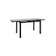 Τραπέζι επεκτεινόμενο "FINN" από γυαλί σε μαύρο χρώμα 110/170x70x75