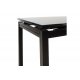 Τραπέζι επεκτεινόμενο "FINN" από γυαλί σε μαύρο χρώμα 110/170x70x75
