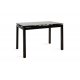 Τραπέζι επεκτεινόμενο "FINN" από γυαλί σε μαύρο χρώμα 110/170x70x75