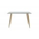 Τραπέζι "CHLOE" από γυαλί-μέταλλο σε ανθρακί-φυσικό χρώμα 120x70x75