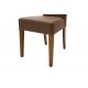 Καρέκλα "DITTA" από μασίφ-τεχνόδερμα σε καρυδί-καφέ χρώμα 45x58x96