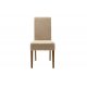 Καρέκλα "DITTA" από μασίφ-ύφασμα σε καρυδί-εκρού χρώμα 45x58x96