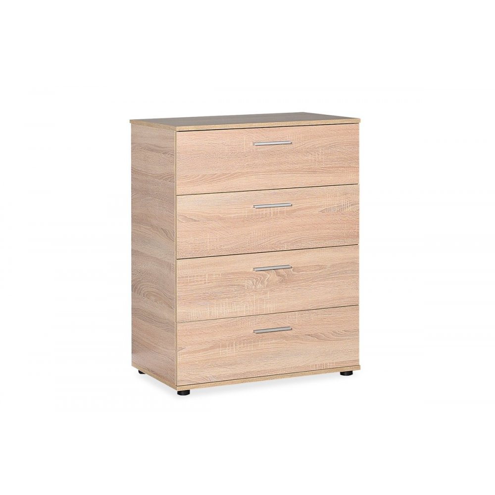 Συρταριέρα "NEW LINE" με 4 συρτάρια σε σονόμα χρώμα 73x44x96