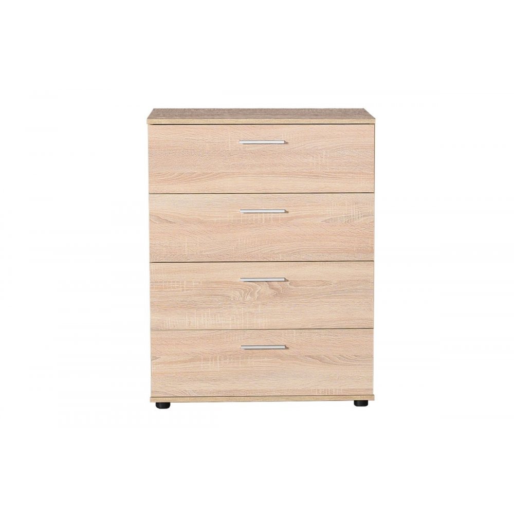 Συρταριέρα "NEW LINE" με 4 συρτάρια σε σονόμα χρώμα 73x44x96