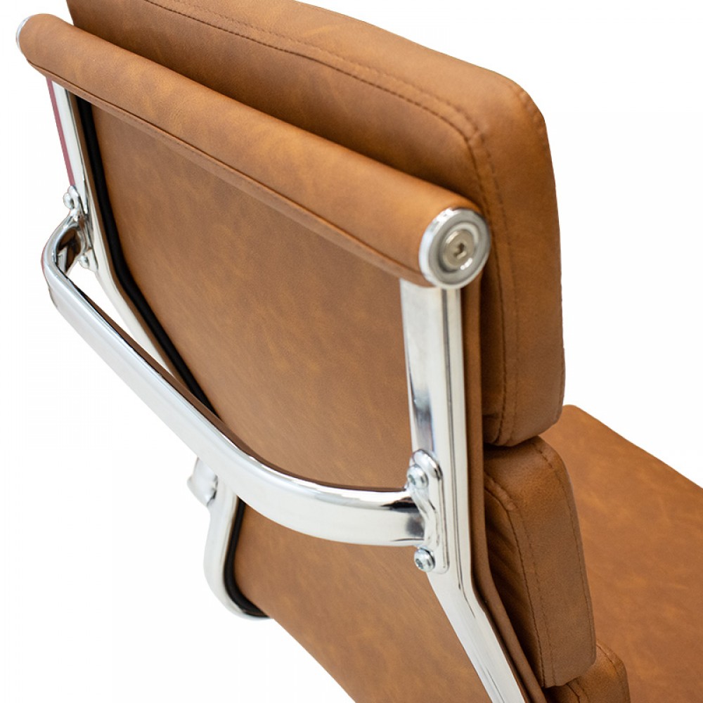 Πολυθρόνα διευθυντή "TOKYO" από τεχνόδερμα σε χρώμα antique ταμπά 55x63x110/118