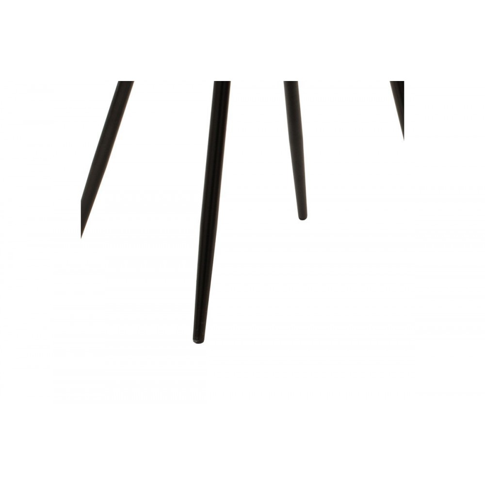 Καρέκλα "GISELLE" από βελούδο σε σάπιο μήλο/μαύρο χρώμα 51x52x82