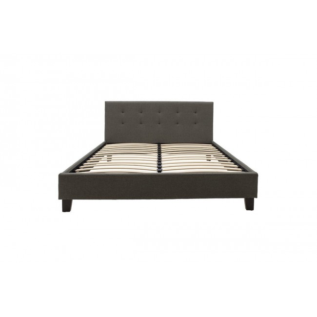 Κρεβάτι ''MAGO'' διπλό από ύφασμα σε χρώμα ανθρακί για στρώμα 150x200