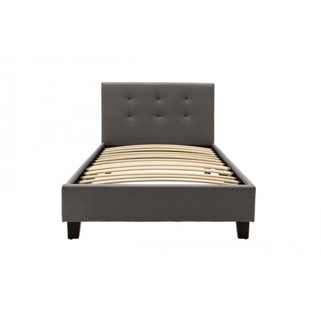 Κρεβάτι ''MAGO'' μονό από ύφασμα σε χρώμα ανθρακί για στρώμα 100x200