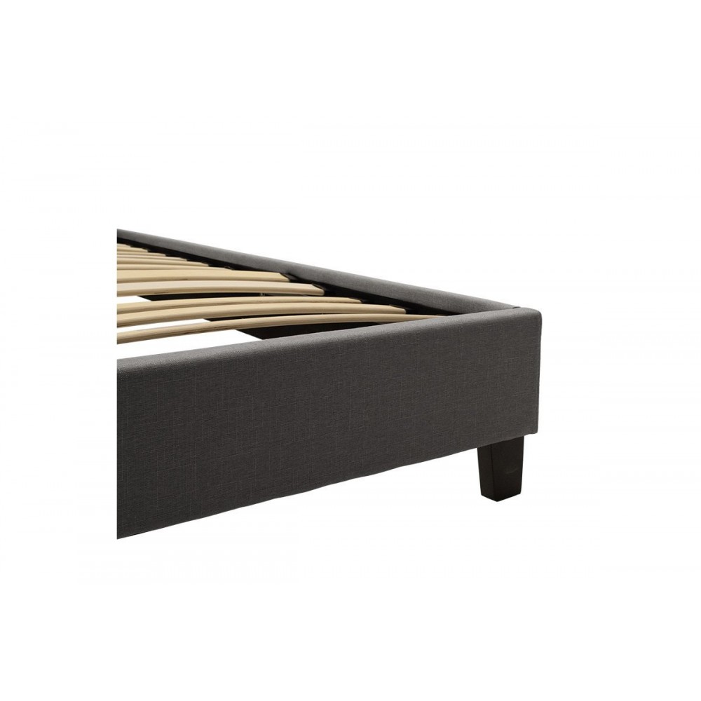 Κρεβάτι ''MAGO'' μονό από ύφασμα σε χρώμα ανθρακί για στρώμα 100x200