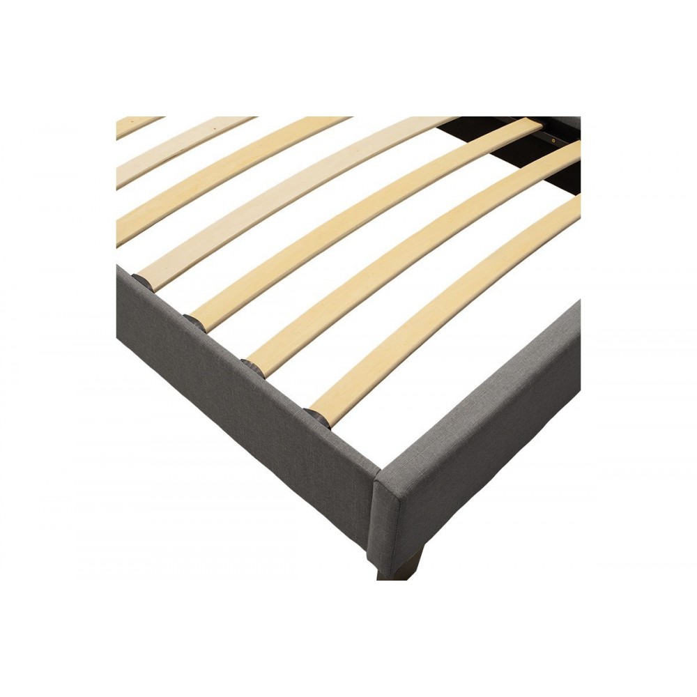 Κρεβάτι ''MAGO'' μονό από ύφασμα σε χρώμα ανθρακί για στρώμα 100x200