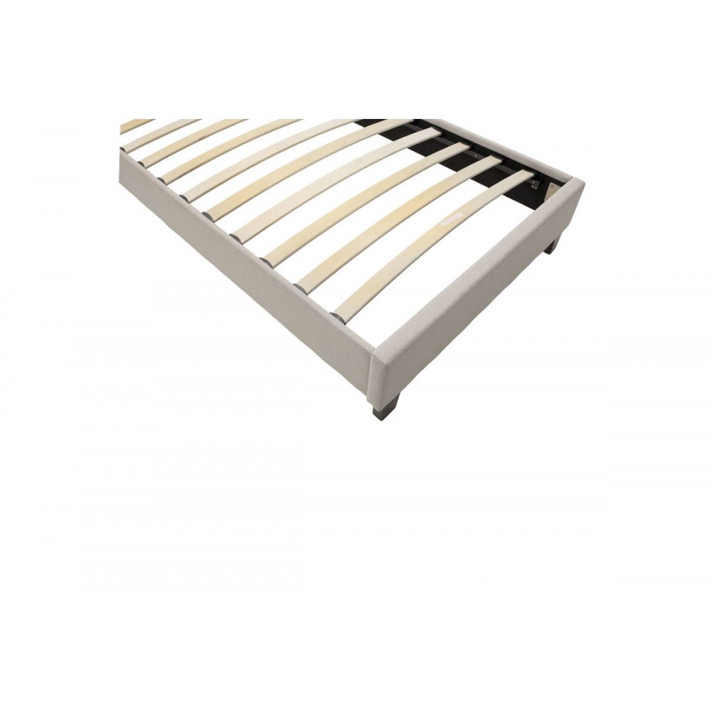 Κρεβάτι ''MAGO'' μονό από ύφασμα σε χρώμα μπεζ για στρώμα 100x200