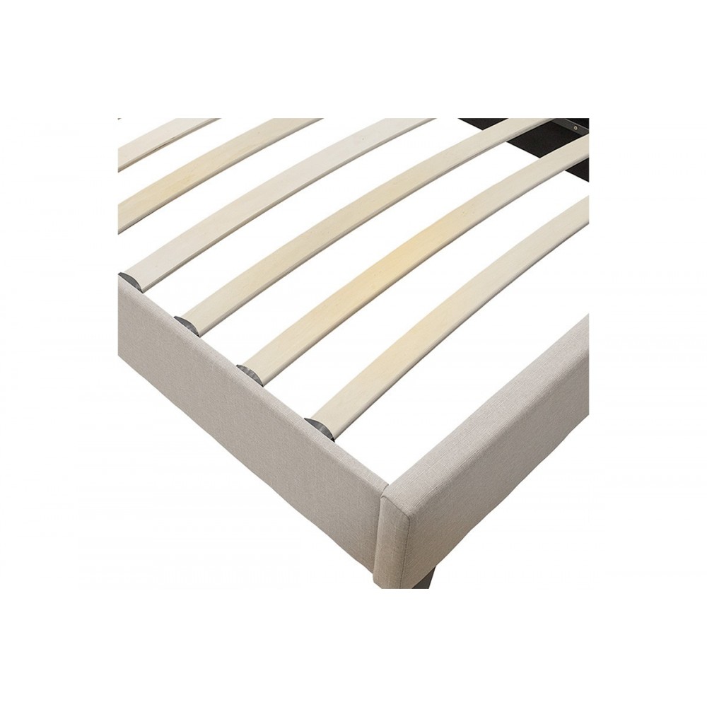 Κρεβάτι ''MAGO'' μονό από ύφασμα σε χρώμα μπεζ για στρώμα 100x200